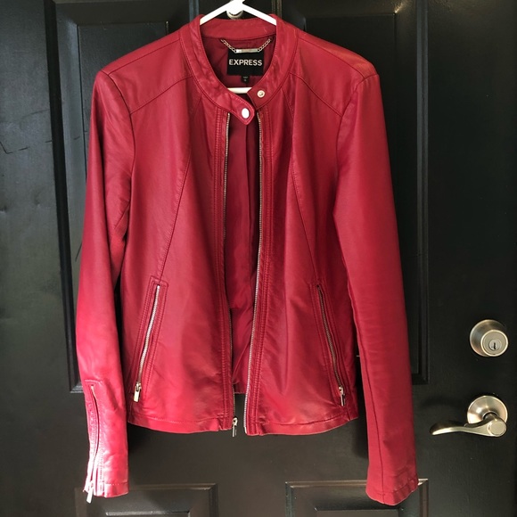 express red leather jacket